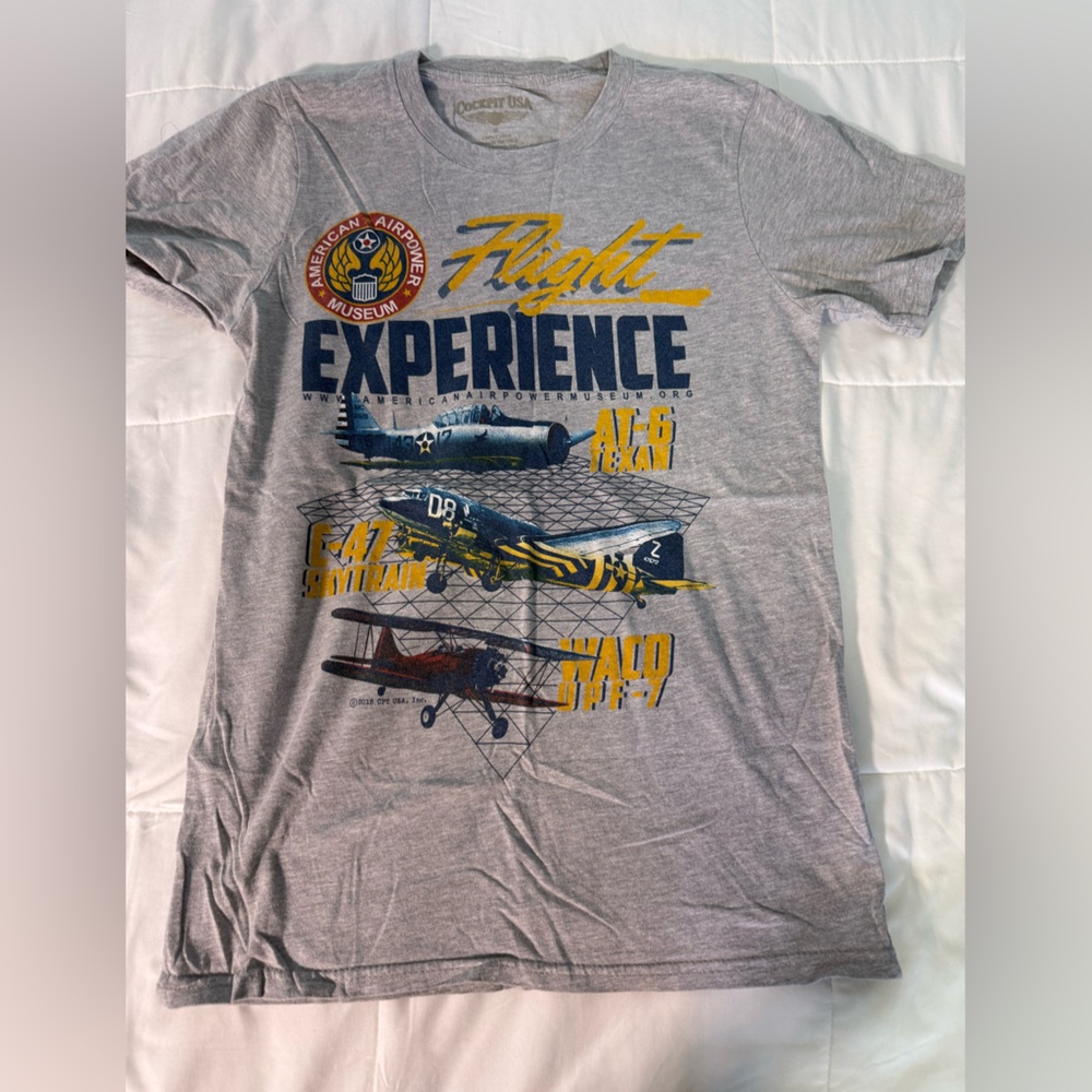 Cockpit USA Vintage Airplane Short Sleeve Cotton Tee Mens
